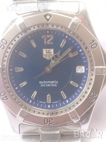 Швейцарски часовник Tag Heuer автоматик - цвят Океан, снимка 6 - Мъжки - 41021646