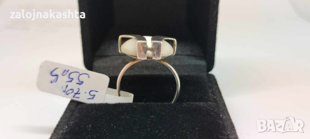 Сребърен пръстен със Седеф-5,70/925, снимка 6 - Пръстени - 44819707