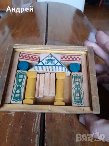 Стар детски дървен конструктор #2, снимка 4 - Други ценни предмети - 49726305