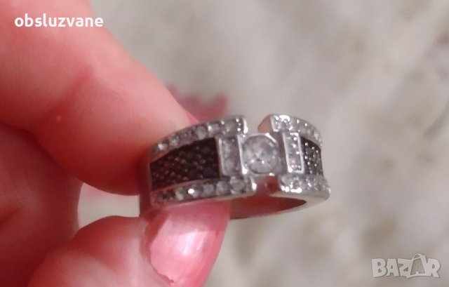 Пръстен-халка с кварц и диамант 💥, снимка 1
