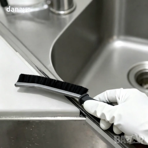 6432 Тънки четки за почистване на тесни пространства фуги ъгли, 2 бр, снимка 2 - Мопове, кофи, четки и метли - 53582884