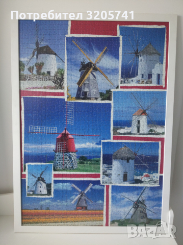 Наредени пъзели, залепени и рамкирани, с антирефлекторно матово стъкло – 3 броя, нови, снимка 3 - Картини - 44614545