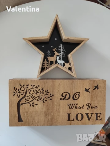 Дървени декорации 2 броя 