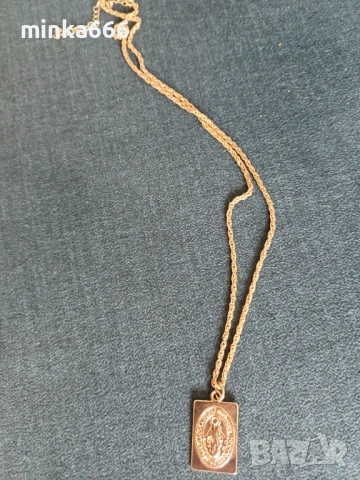 Позлатено колие, снимка 4 - Колиета, медальони, синджири - 53183868