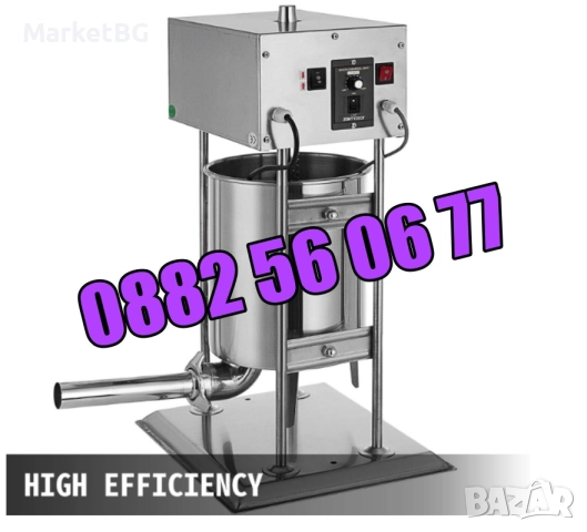 Електрическа пълначка за месо 15 литра с педал, пълначка за кайма, снимка 3 - Друго търговско оборудване - 51786765