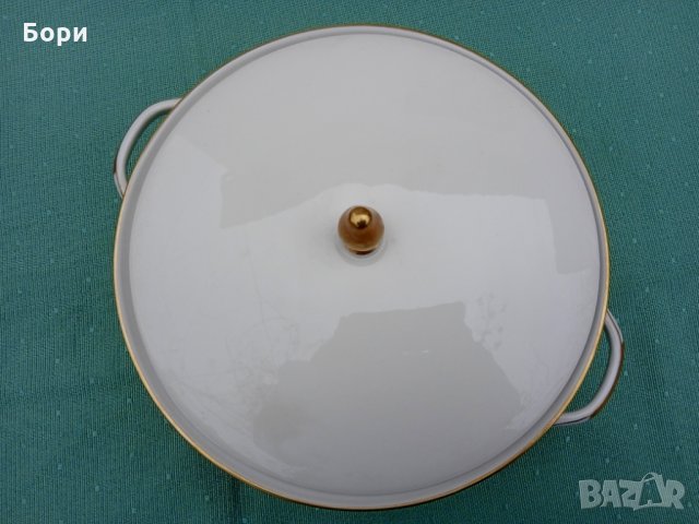 Баварски порцелан купа с капак, снимка 4 - Чинии - 35859879