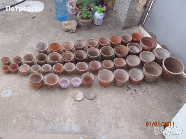 Ретро Керамични саксии за растения всякакви размери, употребявани и чисто нови; поставки за саксии , снимка 2 - Саксии и кашпи - 29813849