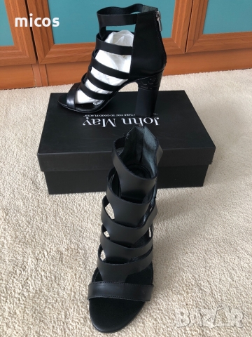 90 лв до 30.07!John May,оригинал,естествена кожа сандали,чисто нови, снимка 5 - Дамски елегантни обувки - 36068671