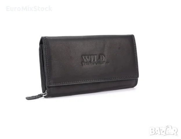 Дамски кожен портфейл WILD Vintage от естествена кожа с RFID защита