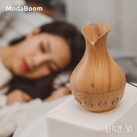 Арома дифузер за освежаване и пречистване на въздуха с LED светлини - СВ.КАФЯВ, снимка 4 - Други стоки за дома - 48064007