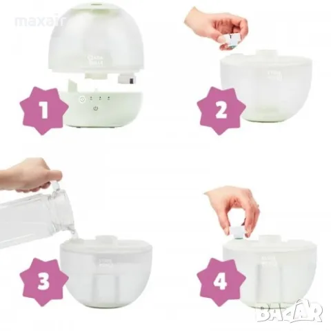 Badabulle Овлажнител за въздух Bubble*Гаранция 2 години, снимка 4 - Овлажнители и пречистватели за въздух - 48915936