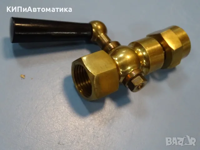 манометров щепселен кран G1/2 DIN 16261 PN25 месинг, снимка 3 - Резервни части за машини - 56294753