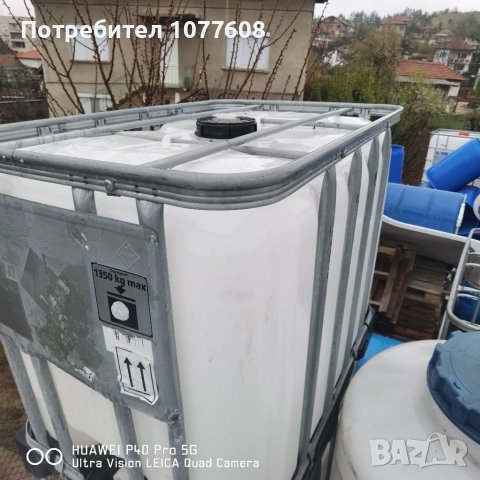 БИДОНИ 1 тон IBC КОНТЕЙНЕРИ 1000 литра/ЕДНОТОНКИ, снимка 12 - Бидони, бурета и бъчви - 41522499