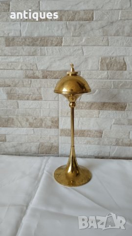 Стара масингова маслена лампа - Mønsterreg - Made in Denmark - 1950"г., снимка 5 - Антикварни и старинни предмети - 35664772