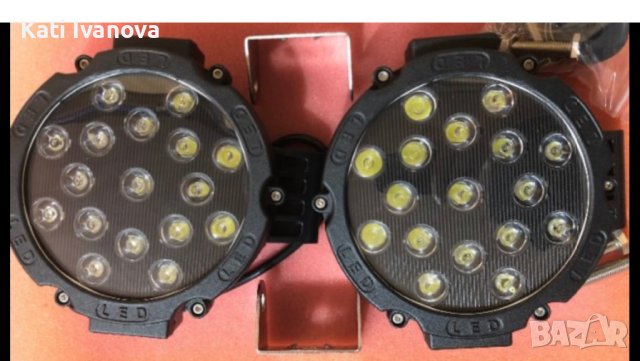 7" LED офроуд светлини, LED фарове за мъгла 12V 24V LED работна светлина 5100LM, снимка 6 - Екипировка - 44242331