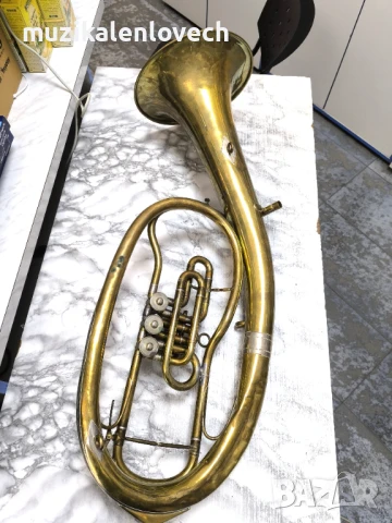 Bb Baritone instrumentenfabrik Christian Reiner - баритон, басфлигорна made in Germany, снимка 2 - Духови инструменти - 50891933