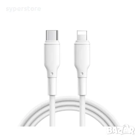 Кабел Lightning към Type C  Digital One SP01192 Lightning to USB 3.1 Type C Бял 1м, снимка 3 - USB кабели - 31317005