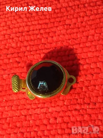 СТАРА ПОЗЛАТЕНА ВИНТИДЖ ЗАКОПЧАЛКА за КОЛИЕ с ФАСЕТИРАН КАМЪК КРИСТАЛ КАРАБИНКА за БИЖУ 26672, снимка 8 - Антикварни и старинни предмети - 34806288