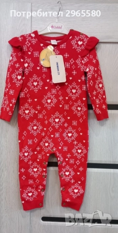 Нов Коледен ромпър за момиче, снимка 2 - Бебешки гащеризони - 52116124