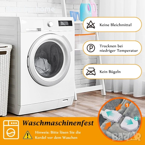 Отопляемо одеяло Електрическо одеяло 200 x 180 см, Фланел Шерпа, 10 температурни нива, снимка 7 - Олекотени завивки и одеяла - 53726458