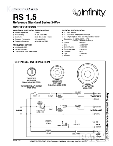 Infinity Reference Standard 1.5, снимка 5 - Тонколони - 44839551