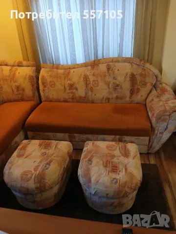 Ъглов разтегателен диван с повдигащ механизъм и ракла, снимка 2 - Дивани и мека мебел - 47393337