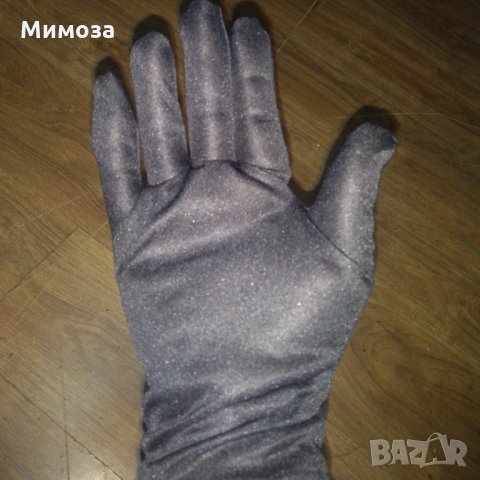 Черни елегантни ръкавици с пет пръста с щампа на скелет за Хелоуин, снимка 3 - Ръкавици - 34570610