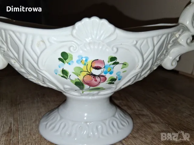 Vecchia Bassano декоративна купа/бонбониера/фруктиера/цветарник, снимка 9 - Антикварни и старинни предмети - 48857202