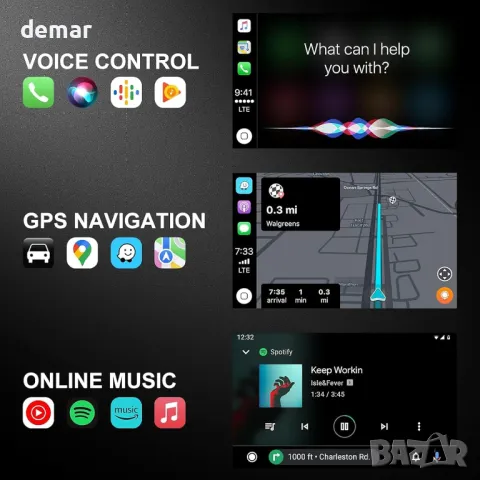 Безжичен CarPlay адаптер Aieloar за iPhone, безжичен Carplay адаптер с бърза връзка, снимка 7 - Аксесоари и консумативи - 50420514