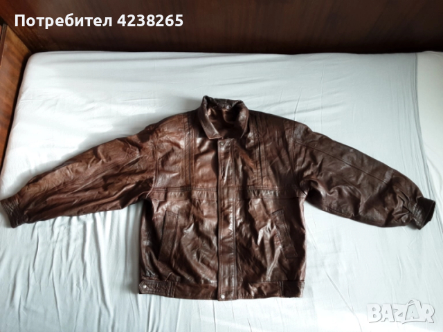 Кожено яке, естествена кожа, №56 кафяво