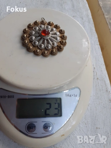 Възрожденски сребърен накит сачан живачна позлата, снимка 5 - Антикварни и старинни предмети - 53410222