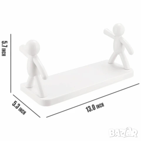 Стенна поставка с хуманоиден дизайн - Иновативно и забавно съхранение за вашата баня или кухня, снимка 3 - Други стоки за дома - 50995522