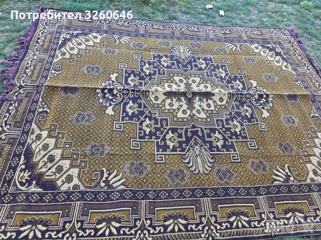 Двулицев вълнен килим, снимка 2 - Килими - 53770110