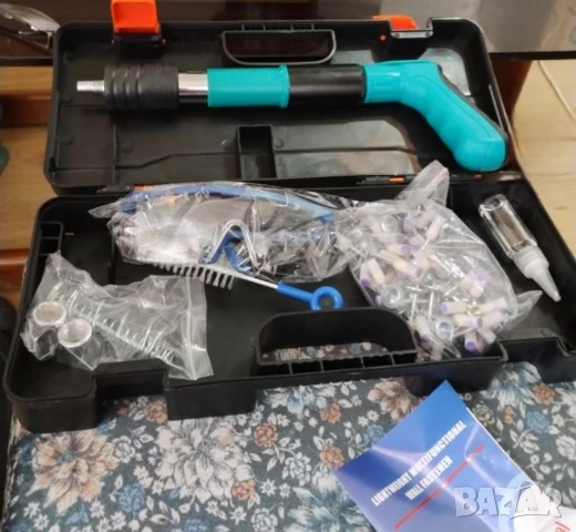 Професионален мини пистолет за пирони KraftRoyal коплект с пирони