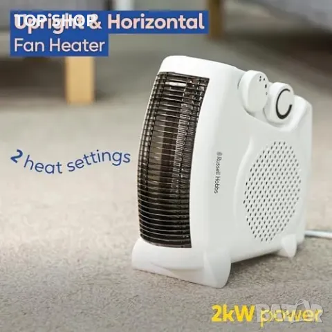 Нов 2000W Керамичен електрически отоплител Russell Hobbs Печка Духалка, снимка 9 - Отоплителни печки - 49658540