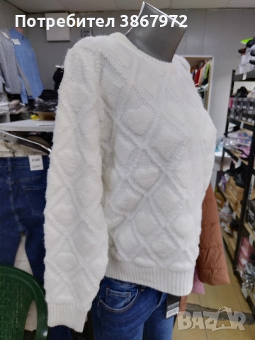 Дамска блуза памук и ангора , снимка 2 - Блузи с дълъг ръкав и пуловери - 52478019