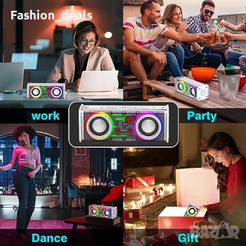 Нов преносим безжичен високоговорител 10 W стерео звук Колонка музика, снимка 6 - Слушалки и портативни колонки - 41964969