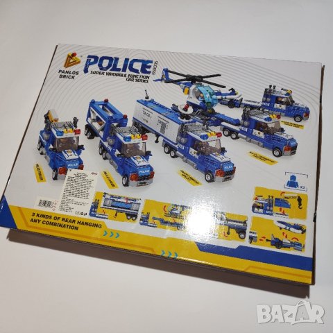Образователна игра конструктор "Police", тип лего, 658 части, снимка 3 - Конструктори - 44369641