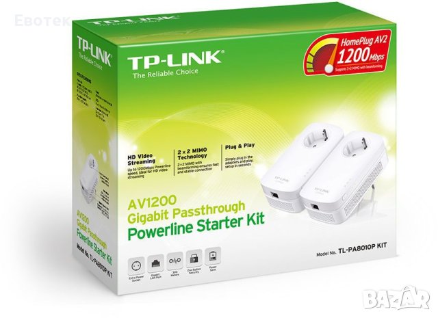 TP-Link TL-PA8010P KIT Powerline адаптор, снимка 2 - Мрежови адаптери - 40884586
