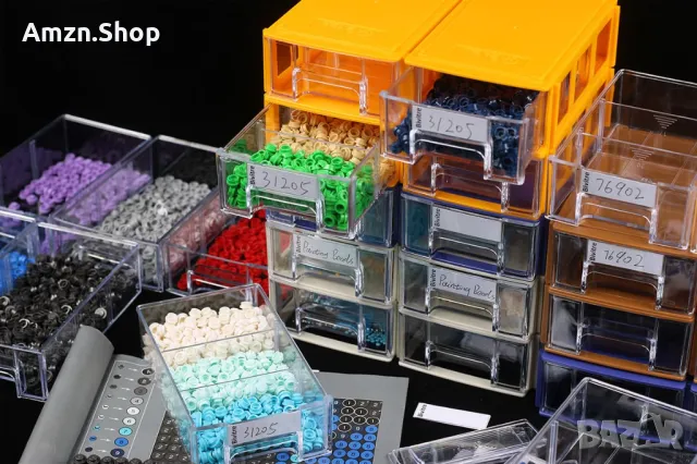 Комплект от 9 чекмеджета за съхранение на Лего части Lego органайзер за малки части, снимка 7 - Колекции - 47904678