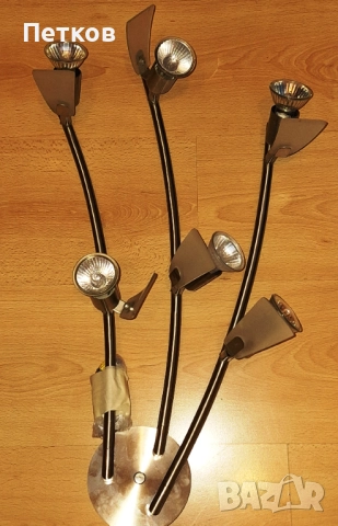 Аплик за таван комплект с 6 броя крушки с цокъл GU 10, снимка 2 - Лампи за таван - 52961620
