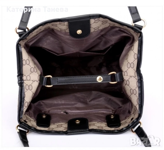 Елегантен комплект дамски чанти 3 в 1, снимка 5 - Чанти - 51554870