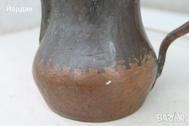 Стара ръчно кована медна арабска кана , снимка 5 - Антикварни и старинни предмети - 41002325