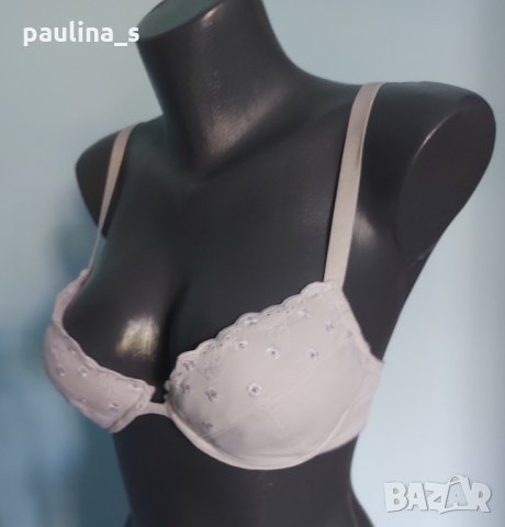 Бял брандов сутиен "Н&М" / 80С-D / рядка номерация, снимка 2 - Бельо - 17049691