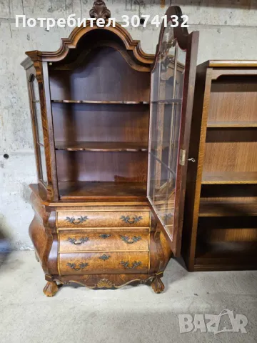 Витрина с интарзия в стил Чипъндейл, снимка 5 - Секции и витрини - 49667758