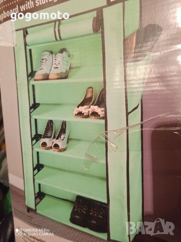 Гардероб за обувки, сгъваем, мобилен, текстилен , снимка 1