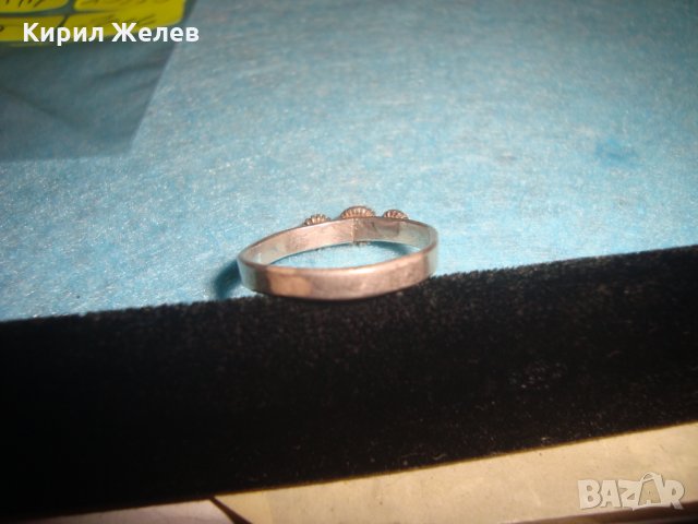 СРЕБЪРЕН ВЪЗРОЖДЕНСКИ ФИЛИГРАНЕН ПРЪСТЕН ВИСОКА ПРОБА СРЕБРО РЪЧНА ЮВЕЛИРНА СТАРА ИЗРАБОТКА 25113, снимка 9 - Антикварни и старинни предмети - 34628450