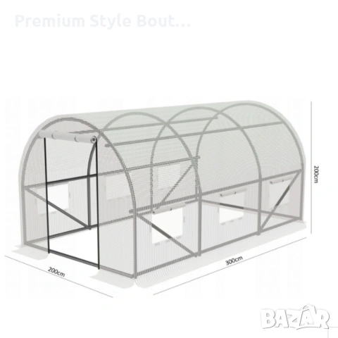 Компактна бяла оранжерия - професионална защита и идеални условия за вашите култури - 3 х 2 х 2м, снимка 6 - Други стоки за дома - 53592763