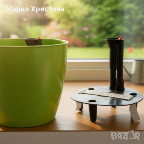 Саксия с поливна система Ø18×H16 см - за здрава коренова система, снимка 4 - Саксии и кашпи - 53699182