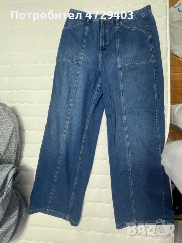 Нови дамски дънки широк крачол 42 номер 